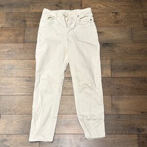 H&M Off-White High-Rise Pants